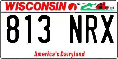 WI license plate 813NRX