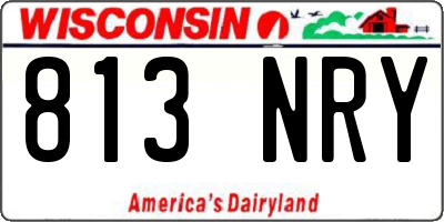 WI license plate 813NRY