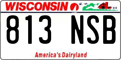 WI license plate 813NSB