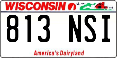 WI license plate 813NSI