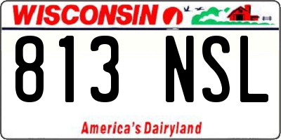 WI license plate 813NSL