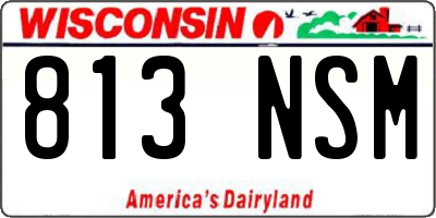 WI license plate 813NSM