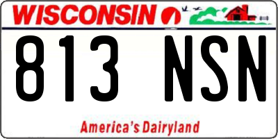 WI license plate 813NSN