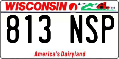 WI license plate 813NSP