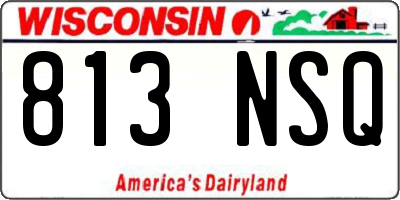 WI license plate 813NSQ