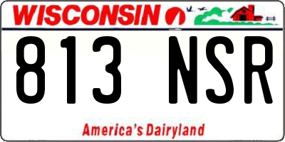 WI license plate 813NSR
