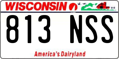 WI license plate 813NSS