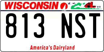 WI license plate 813NST