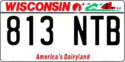 WI license plate 813NTB