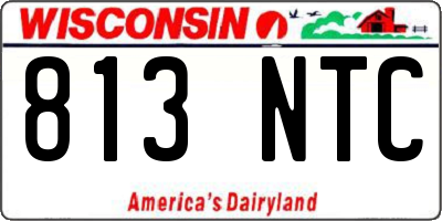 WI license plate 813NTC