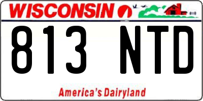 WI license plate 813NTD
