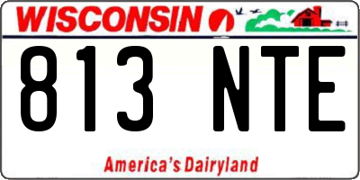 WI license plate 813NTE