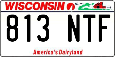 WI license plate 813NTF