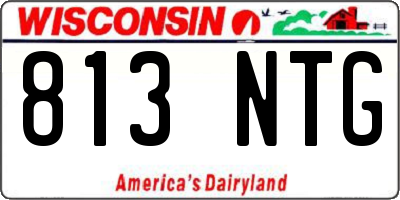 WI license plate 813NTG