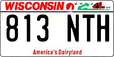 WI license plate 813NTH