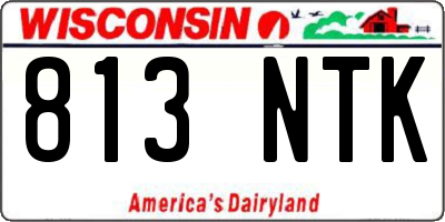 WI license plate 813NTK