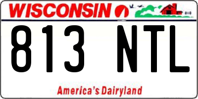 WI license plate 813NTL