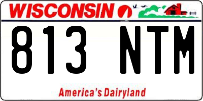 WI license plate 813NTM