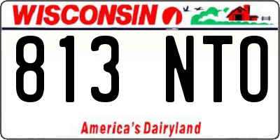 WI license plate 813NTO