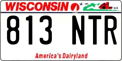 WI license plate 813NTR