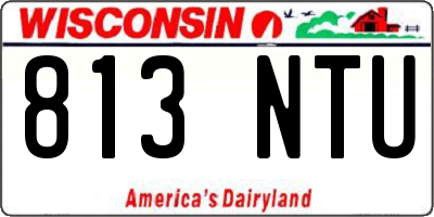 WI license plate 813NTU