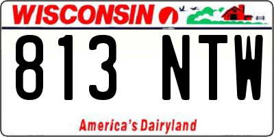 WI license plate 813NTW