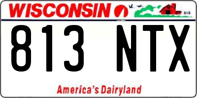 WI license plate 813NTX