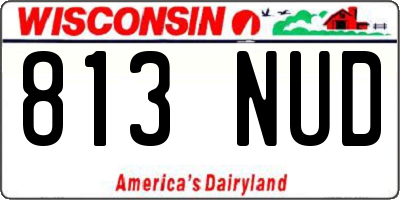 WI license plate 813NUD