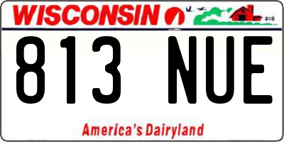 WI license plate 813NUE