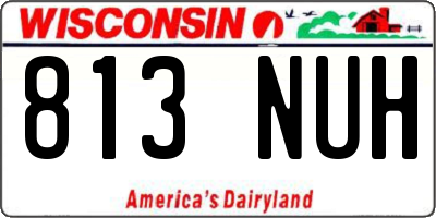 WI license plate 813NUH