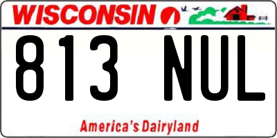 WI license plate 813NUL