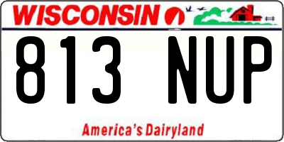 WI license plate 813NUP