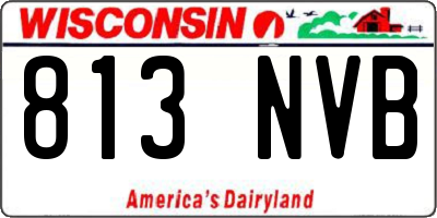 WI license plate 813NVB