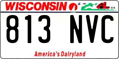 WI license plate 813NVC