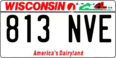 WI license plate 813NVE