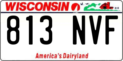 WI license plate 813NVF