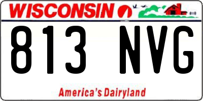 WI license plate 813NVG