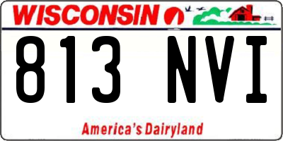 WI license plate 813NVI