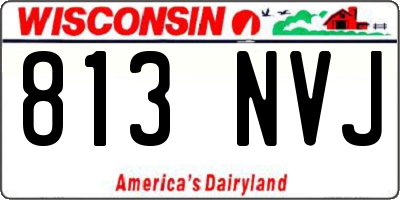 WI license plate 813NVJ