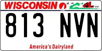 WI license plate 813NVN