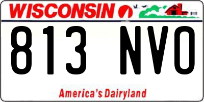 WI license plate 813NVO
