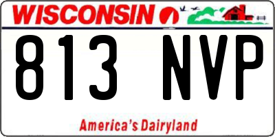 WI license plate 813NVP