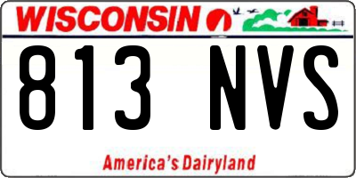 WI license plate 813NVS