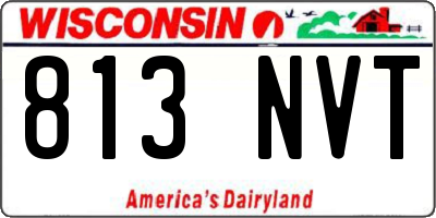 WI license plate 813NVT