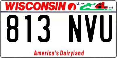 WI license plate 813NVU