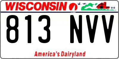 WI license plate 813NVV
