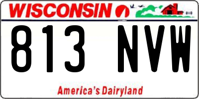 WI license plate 813NVW