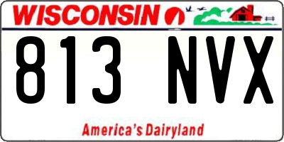 WI license plate 813NVX