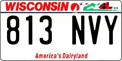 WI license plate 813NVY
