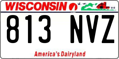 WI license plate 813NVZ